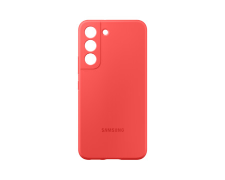   Луксозен силиконов гръб Silicone Cover оригинален  EF-PS901TPEGWW за Samsung Galaxy S22 5G S901 червен 
